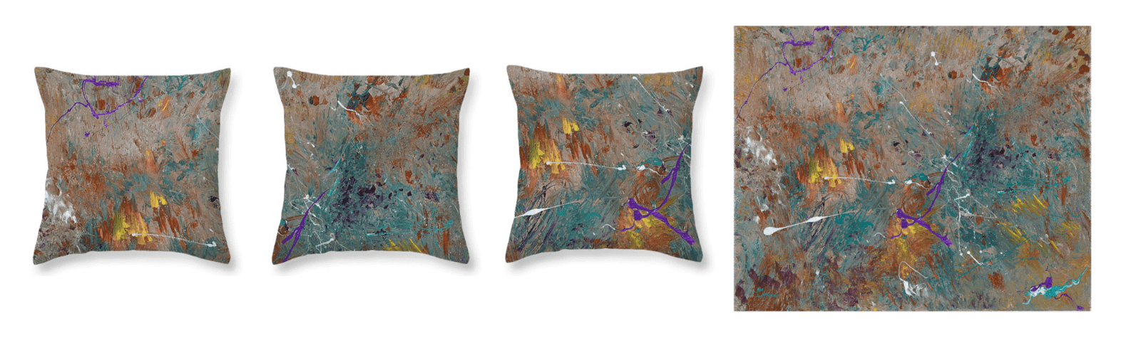 Throw pillows with Abstract Art patterns